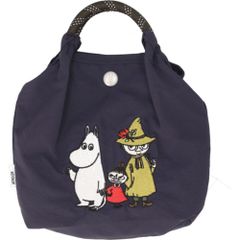 未使用 新品 タグ付 ムーミン 刺繍 2WAY ショルダー 紺 ミー＆ムーミン 