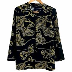 詩仙堂 BY HITOSHI 和柄 ノーカラージャケット ちりめん - メルカリ