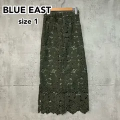 BLUE EAST ブルーイースト 1 カーキ レーススカート ロング丈 花柄 膝下丈 タイトスカート 100%ポリエステル ★ ■■