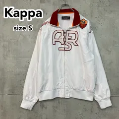 【人気】90s Kappa ASR ASローマ トラックジャケット ブルゾン 刺繍ロゴ ワッペン 白 S フルジップ サッカー ヴィンテージ 古着 ユニセックス ★ ◇■