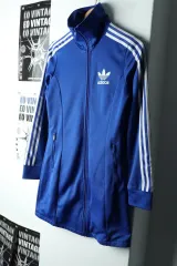 W(M) adidas アディダス ジップアップ ジャージ トラックジャージ ヨーロッパ ブルー ロング-160A1