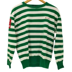 ラルフローレン RALPH LAUREN 90-00S R・L・Y・C 刺繍 ワッペン付き ボーダー コットン ニット セーター レディース import：M 