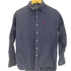 ポロバイラルフローレン Polo by RALPH LAUREN 90S ポニー刺繍 首裏チェック柄 L/S レギュラーカラー シャツ メンズ import：L 