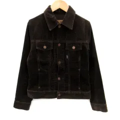 ナチュラルビューティーベーシック NATURAL BEAUTY BASIC ステンカラージャケット ミドル丈 コーデュロイ S 茶 ダークブラウン /SM10