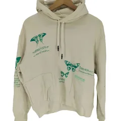 アディダスオリジナルス adidas Originals 蝶 バタフライ グラフィック プリント プルオーバー パーカー フーディー メンズ JPN：M 