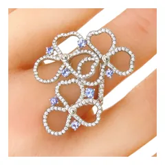 2025年最新】プラチナ・フラワーリング・花・指輪・パヴェの人気