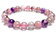 【１点物】マルチカラー◇上質 スーパーセブン　8mm　ブレスレット パワーストーン 天然石 _MC1636