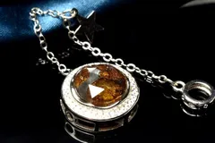 シルバー925◇希少 パラサイト隕石　10mm　六芒星 ペンダントトップ 1個売り パワーストーン 天然石 _PRG2382