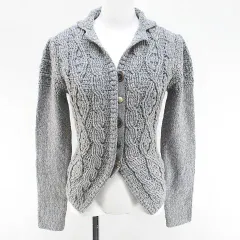 ブルネロクチネリ BRUNELLO CUCINELLI 長袖 カーディガン ニット カシミヤ S 灰系 グレー イタリア製 ボタン リブ