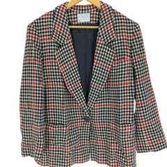 ペンドルトン PENDLETON 70S USA製 白タグ PURE VTGIN WOOL 1B シングル チェック テーラード ジャケット メンズ  20Wのサムネイル
