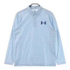 サイズ：M UNDER ARMOUR アンダーアーマー  長袖ポロシャツ  ブルー系 [240101572576] ゴルフウェア メンズ ストスト