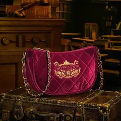 ハリーポッター　グリフィンドール　チェーンバッグ　ショルダーバッグ　オシャレ　ベルベット　赤　レッド