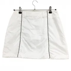 アディダス 中綿スカート 白 フロントジップ レディース M/M ゴルフウェア adidas