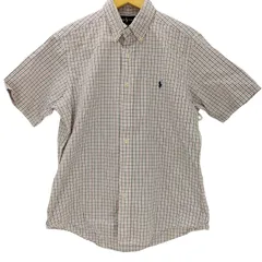 ラルフローレン RALPH LAUREN 90S CLASSIC FIT ポニー刺繍 S/S チェック ボタンダウン シャツ ビックサイズ メンズ import：M 