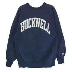 Champion チャンピオン 90s～00s 刺繍タグ VINTAGE ヴィンテージ USA製 REVERSE WEAVE リバースウィーブ スウェット トレーナー ネイビー系 XL【中古】