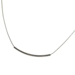 【G：シルバー×ワンサイズ】[Cream dot. クリームドット公式] ネックレス レディース   3タイプ パイプ 金属アレルギー ニッケルフリー カーブバー ライン メタル ショート チェーン 大人 上品 シンプル オフィス 通勤 のサムネイル