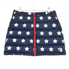 【美品】キャロウェイ リバーシブルダウンスカート ネイビー×白 星柄 裏ピンク ベア レディース M ゴルフウェア Callaway