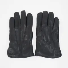 手袋 Polo Ralph Lauren ポロラルフローレン USED美品 メンズ レザー 革 スマホ対応 タッチスクリーン対応 ブラック X8413