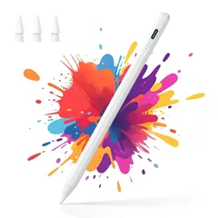 スタイラスペン iPad (2018-2025)-13分の高速充電、傾き感度と手のひらリジェクション、iPad 11/10/9/8/7/6世代、Air 7/6/5/4/3/M5/M4/M3/M2/M1、Pro 13インチ/12.9インチ/11インチ/Mini