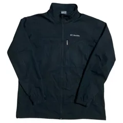 コロンビア Columbia ソフトシェルジャケット アウター フルジップ ブラック クルーザーバレーソフトシェル メンズ 古着 長袖