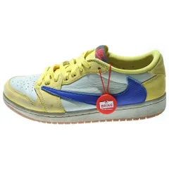 NIKE (ナイキ) ×TRAVIS SCOTT WMNS AIR JORDAN 1 RETRO LOW OG Canary DZ4137-700 トラヴィス スコット ウィメンズ エアジョーダン1 カナリー ローカットスニーカー