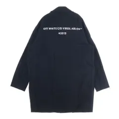 OFF-WHITE (オフホワイト) Virgil Abloh ヴァージルアブロー ロゴ ダメージ加工コート ジャケット ブラックのサムネイル