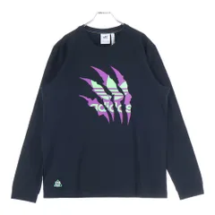 adidas (アディダス) フロントプリント長袖Tシャツ GV0920 ブラック