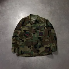 GQ4211◇U.S.ARMY : 90’s ユーティリティーシャツ◇S◇迷彩 軍物 ミリタリー BDU