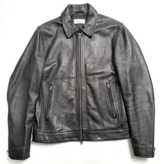 【羊革】JORNAL STANDARD レザージャケット 黒 M シープスキン  シングルライダースジャケット 本革