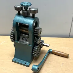 HARP 彫金ローラー圧延機　金属延ばし　手動式　彫金用 溝あり 彫金ローラー HARP ハープ 卓上型 小型ロール 手動式 金属圧延機