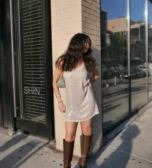 マージュ サンドロ ザラ スパンコール ミニ ワンピース L