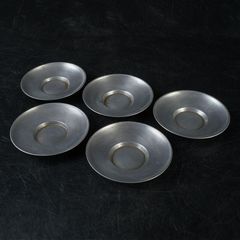 薩摩錫器 山崎製 純正錫 茶托 5個セット 伝統工芸品 - メルカリ