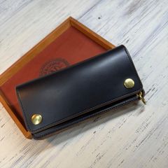 トラッカーウォレット ロング 3層】ホースバット ゴールド universal