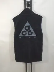 ナイキ ACG フリース ベスト ビックロゴ シェルパ シープスキン ボア ベスト ブラック xs