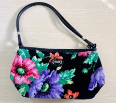 FEILER／フェイラー ミニトートバッグ 花柄／ブラック