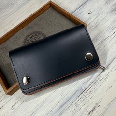 【トラッカーウォレット ロング 3層】 ブラック 茶芯 北米ステア シルバー トラッカーウォレット ミドル 2層】 ブラック 茶芯 北米ステア