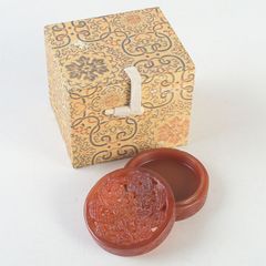 堆朱 中国漆彫 朱肉ケース 新品未使用 - メルカリ