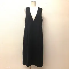 F by ROSSO 20AW ポンチジャンパースカート 深Vネック ブラック FREE