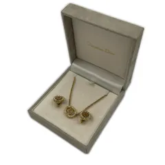 Christian Dior  クリスチャンディオール ジュエリーセット/ネックレス イヤリングセットネックレス レディース ゴールド 中古