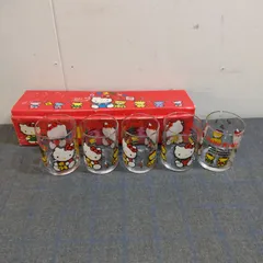 【レトロ】Sanrio　サンリオ　ハローキティ　グラス　５つセット　箱あり　キティちゃん　L1488
