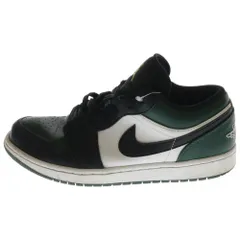 NIKE (ナイキ) AIR JORDAN 1 LOW エアジョーダン 1ローカットスニーカー US9/27.0cm ブラック/グリーン  553558-371