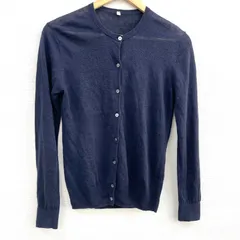 レディース　カーディガン　薄手　長袖　シンプル　サイズＭ　紺