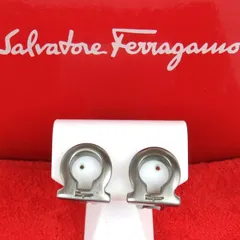 Salvatore Ferragamo サルヴァトーレ・フェラガモ ガンチーニ クリップ イヤリング シルバーカラー イタリア製 保存袋・外箱付 rk10011のサムネイル