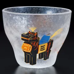 めでた干支　盃　午（うま）　猪口　ガラス酒器　Sake glass of Japanese zodiac　※在庫限り