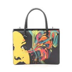 プラダ PRADA ハンドバッグ SAFFIANO PRINT マルチ サフィアーノレザー フェイスアートバッグ レディース Used B