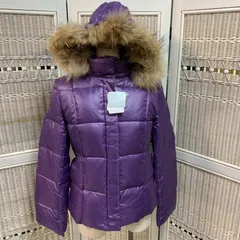 ELEX MIND ダウン　防寒　中綿　フェザー　ファー　ラクーン　パープル　9サイズ　M相当