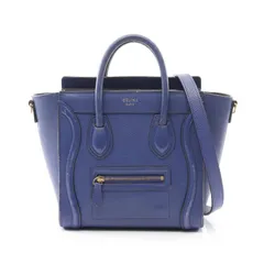 セリーヌ CELINE ハンドバッグ ラゲージ ナノショッパー 168243 ネイビー レザー ラゲージ ナノ ショッパー レディース Used B