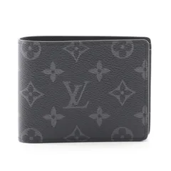 ルイ・ヴィトン LOUIS VUITTON 二つ折り財布 ポルトフォイユ ミュルティプル モノグラム エクリプス M61695 レザー ポルトフォイユ・ミュルティプル メンズ Used A