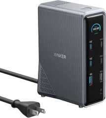 MY228 Anker Prime ドッキングステーション 14-in-1、デュアルディスプレイ、160W USB-C アップストリームポート、USB PD 最大 100W 出力、GaN AC-DC 電源内蔵、10Gbps 高速データ転送、4K 60Hz