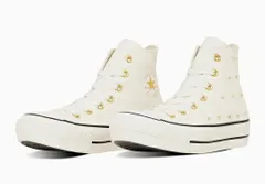 【CONVERSE】5SE443 ALL STAR PLTS HEARTSTUDS HI WHITE コンバース オールスター ハートスタッズ  ホワイト スニーカー レディース  ハイカット 厚底